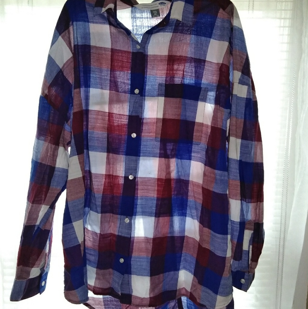 Old Navy Plaid button down shirt