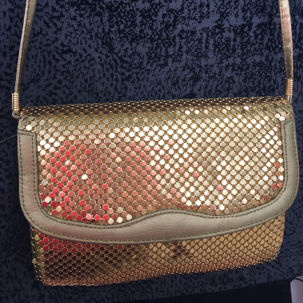 Gold Mesh Sequins Purse