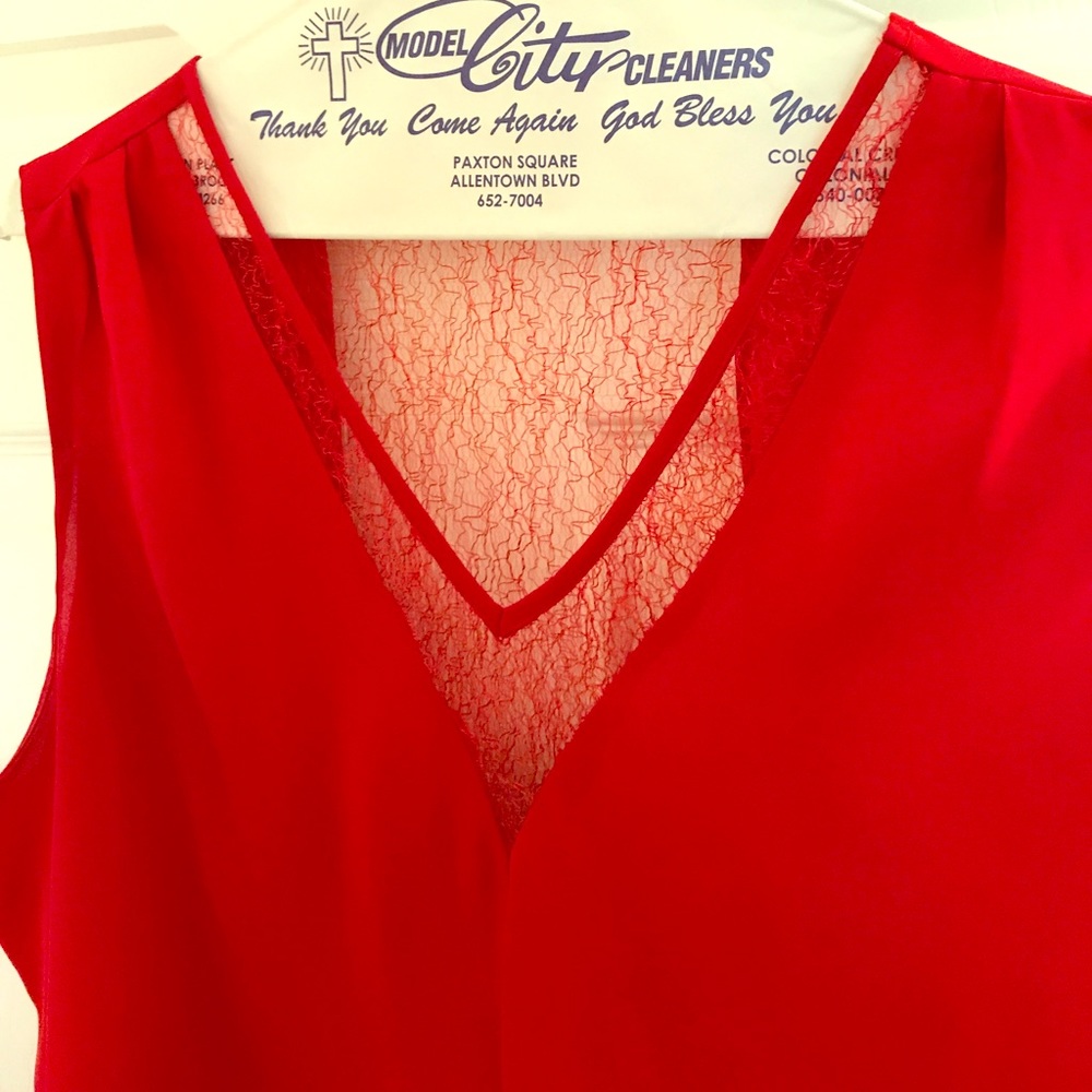 Sexy red blouse
