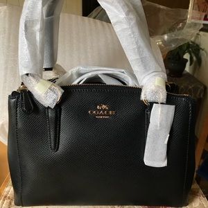 Coach mini christie carryall in crossgrain leather