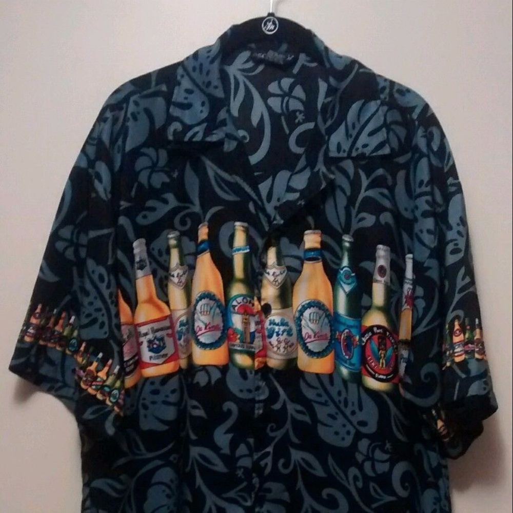 Beer Bottle Hawaiian Shirt Oscar Misa Large