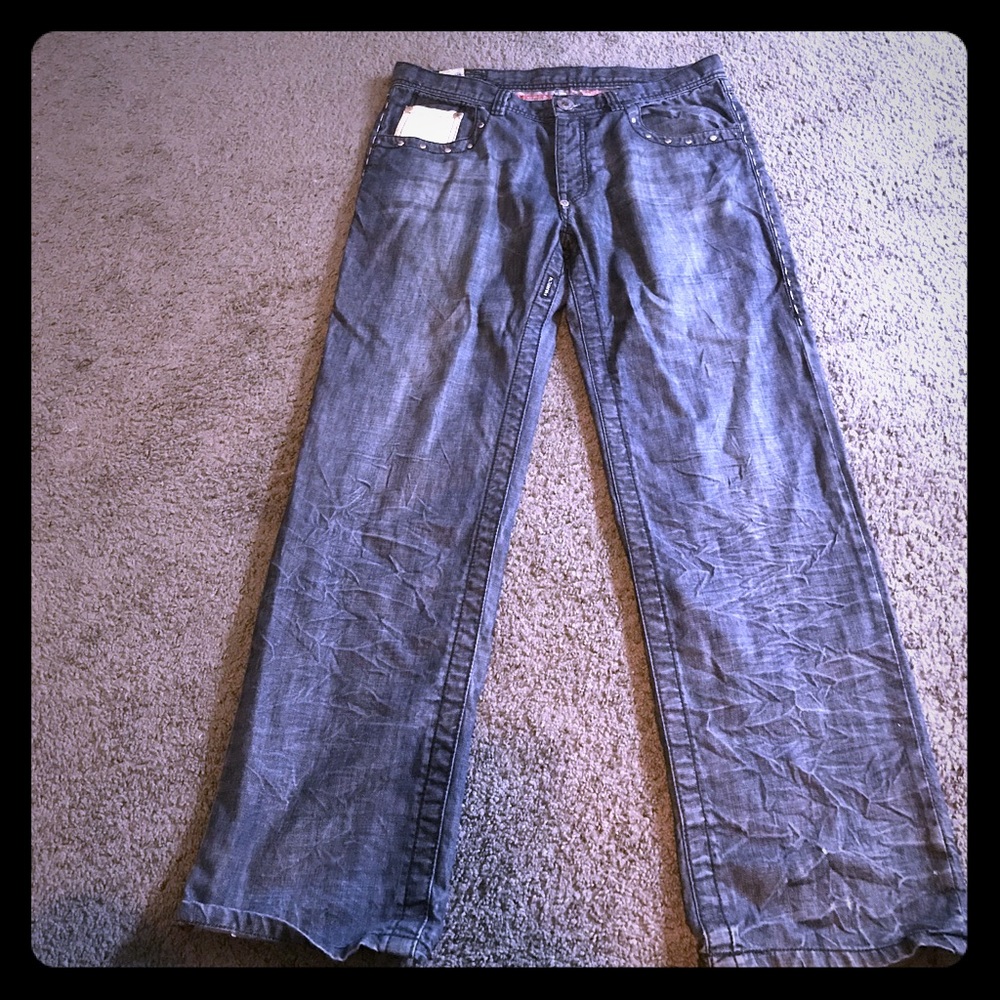 Dark blue jeans