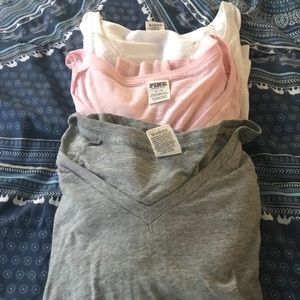 PINK v-neck long sleeve T-shirt’s