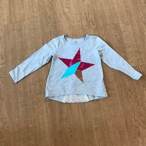 Little Girl Split Back Graphic T