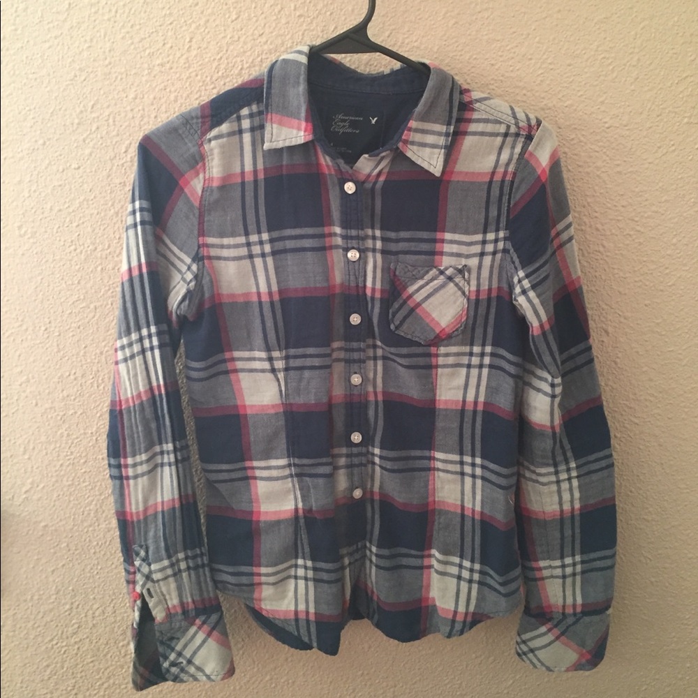 American Eagle Plaid Button Down
