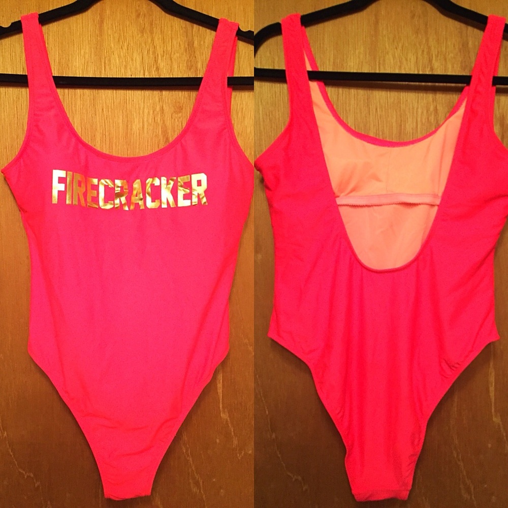 Fire Cracker One Piece Bathing Suit