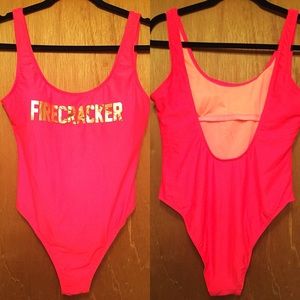 Fire Cracker One Piece Bathing Suit
