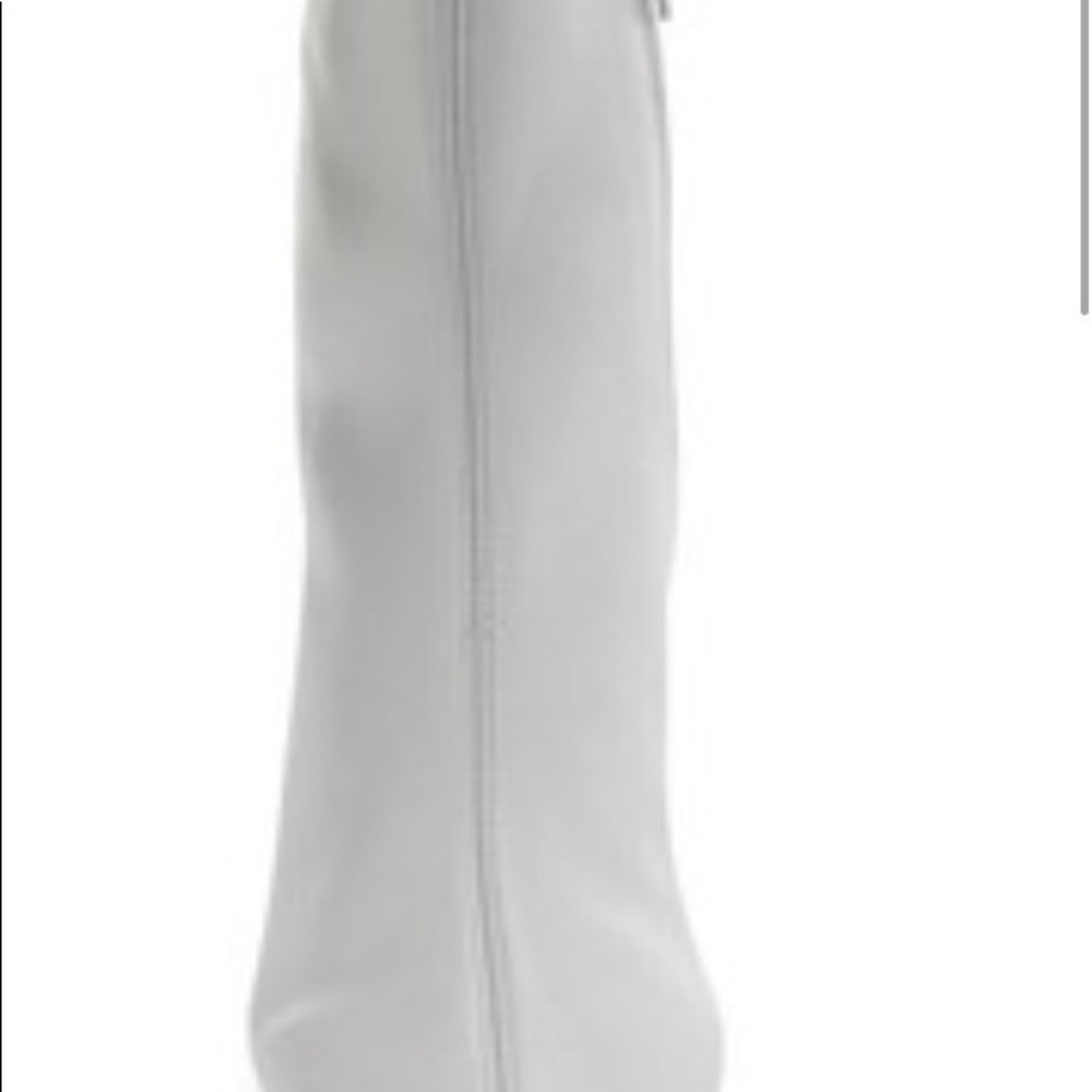 Cream texture gold chunky heel boot - Picture 4 of 7