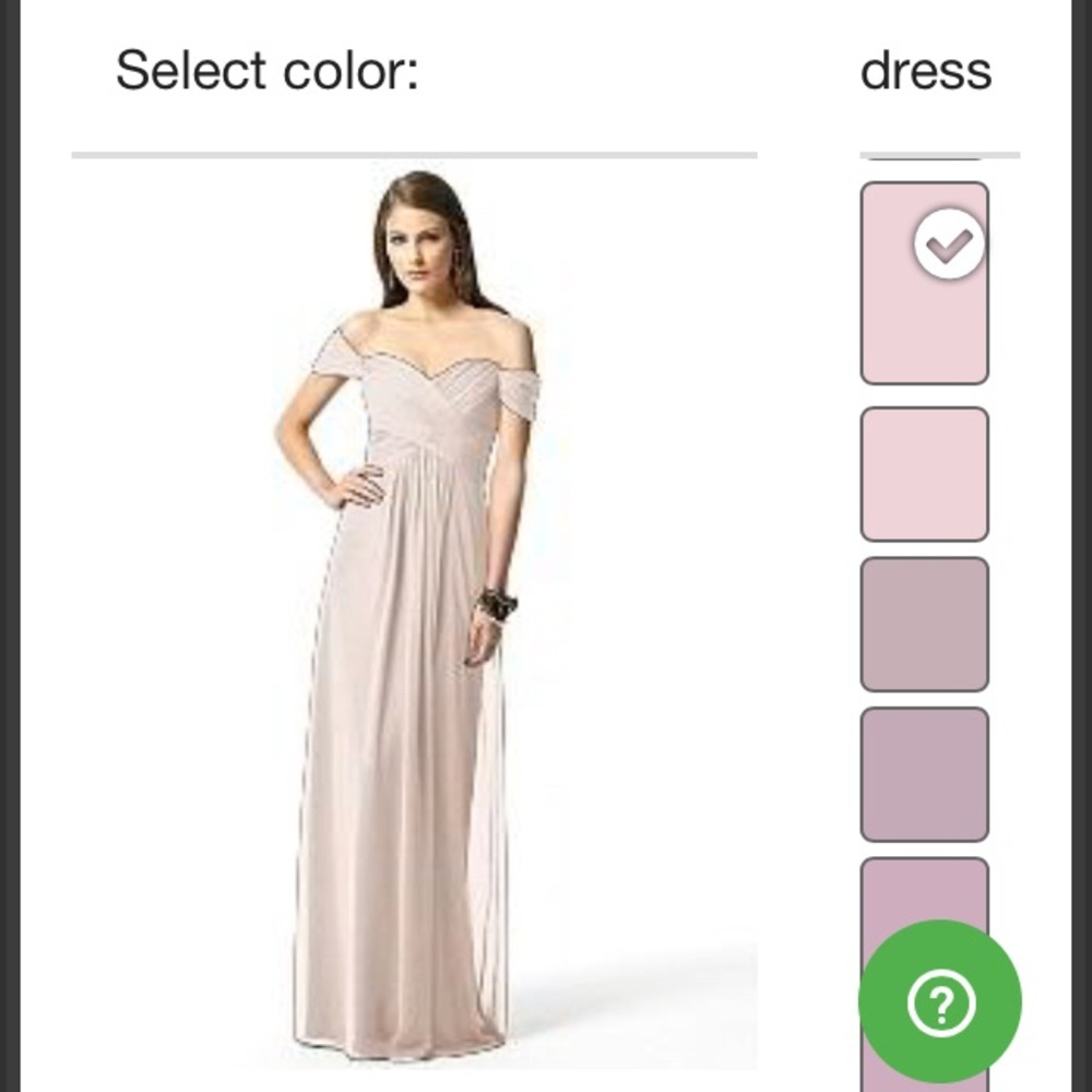Dessy Chiffon Maxi Bridesmaid Dress in Cameo