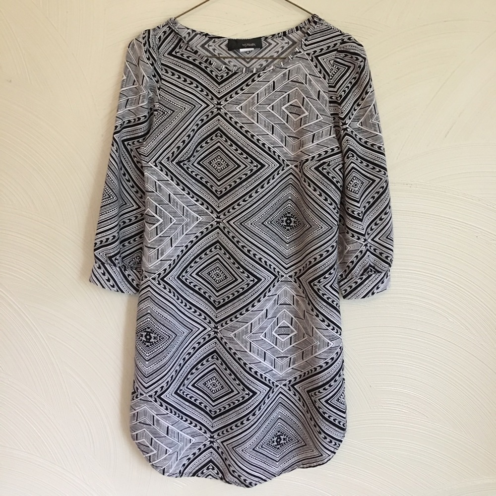 3/4 length shift dress