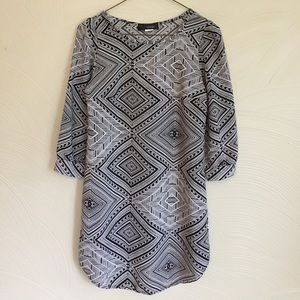 3/4 length shift dress