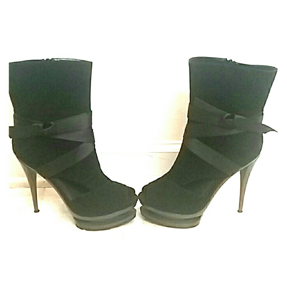 JustFab Cassie Peep Toe Bootie w/ Cut Outs
