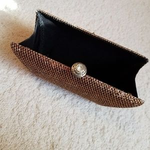 Copper hard-case Evening Clutch Purse