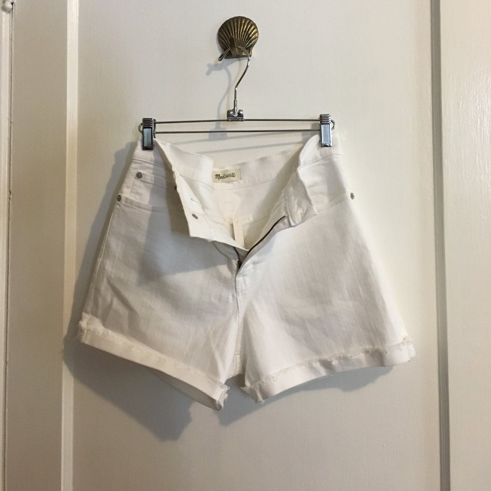 Brand new Madewell High rise white denim shorts