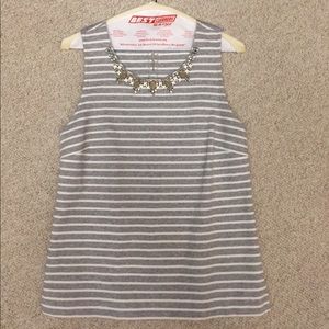 J Crew tank top with jeweled neckline