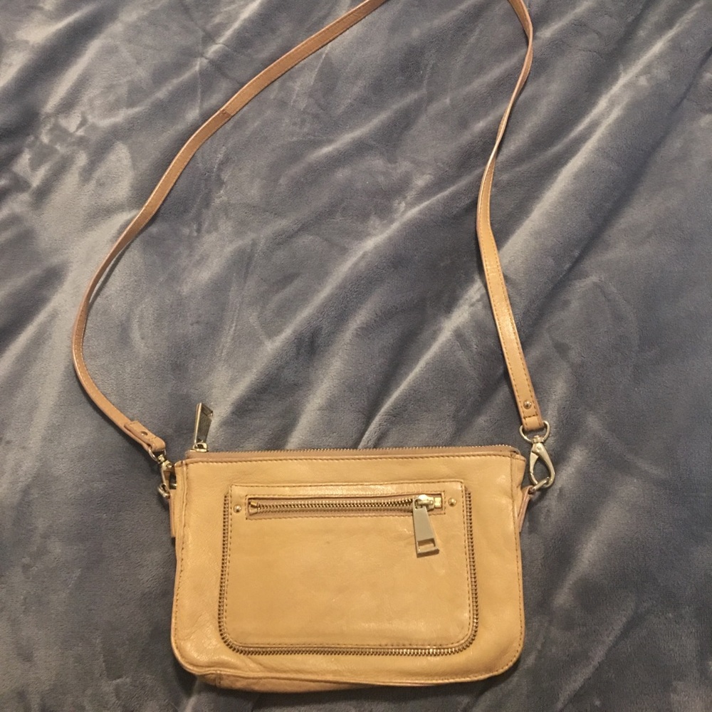 Witchery Beige Leather Crossbody