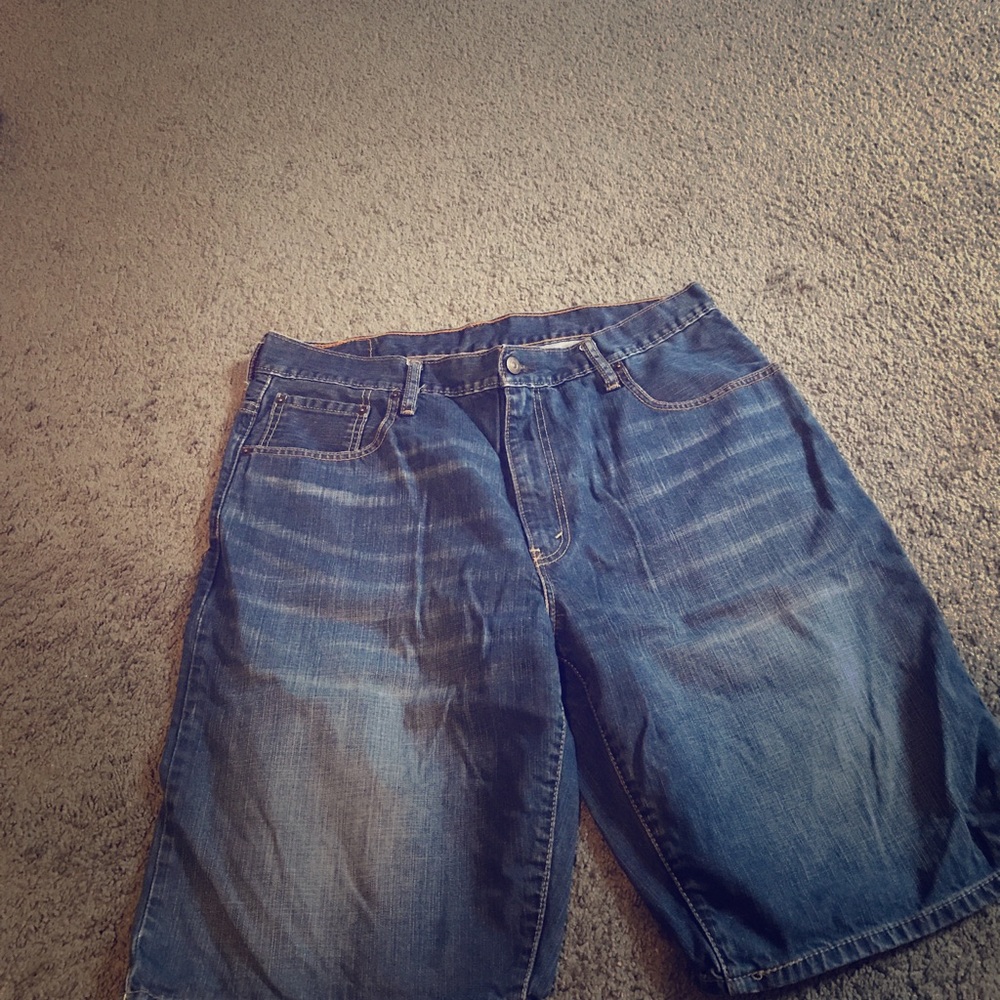 Blue jean shorts
