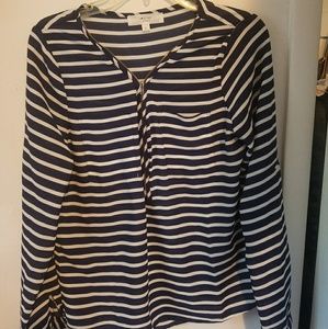 Navy Blue stripes blouse
