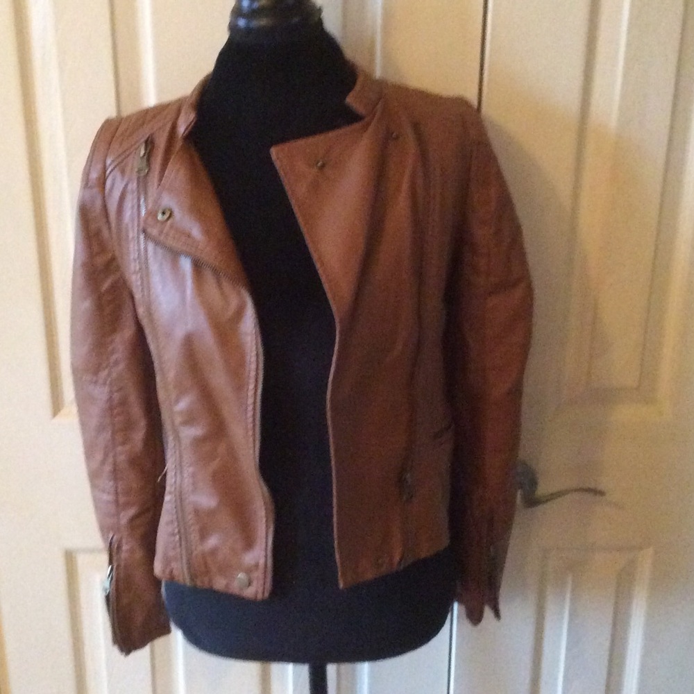 Leather mini Jacket