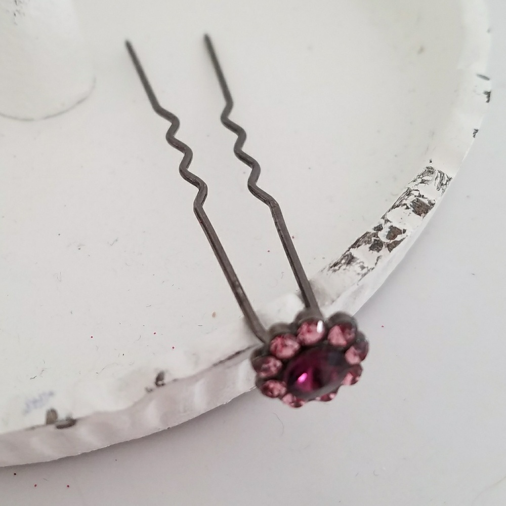 BOGO Purple Rhinestone Hair Pin