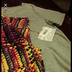 Lularoe TC Leggings and Large Grey Classic T