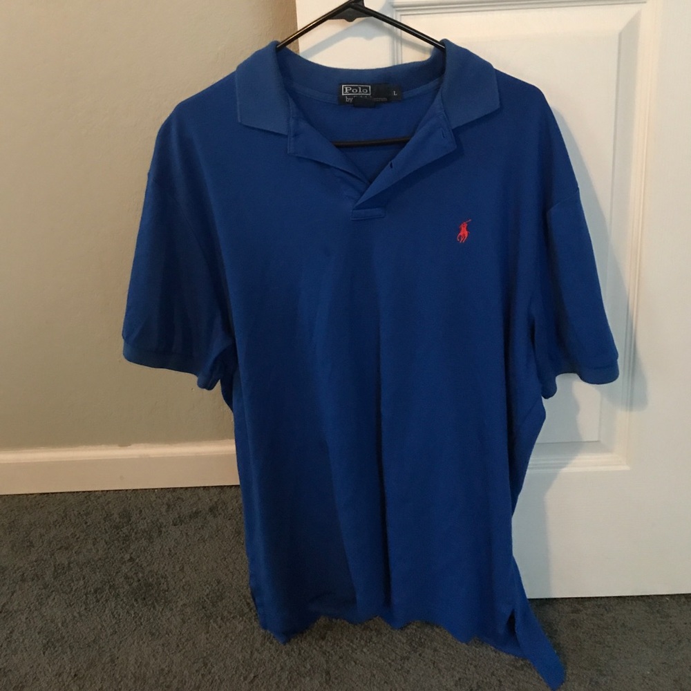 Blue polo shirt
