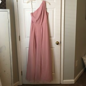 One shoulder bridesmaid dress