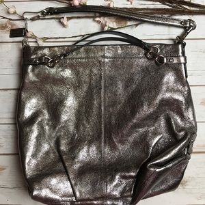 Coach Brooke Metallic Large Leather Hobo Bag