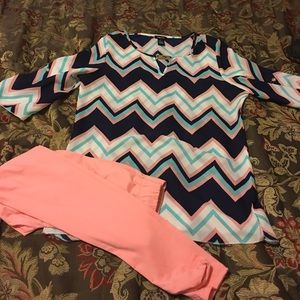 Rue 21 blouse and leggings