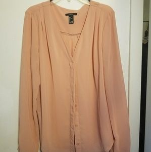 Forever 21 peach/mauve blouse large