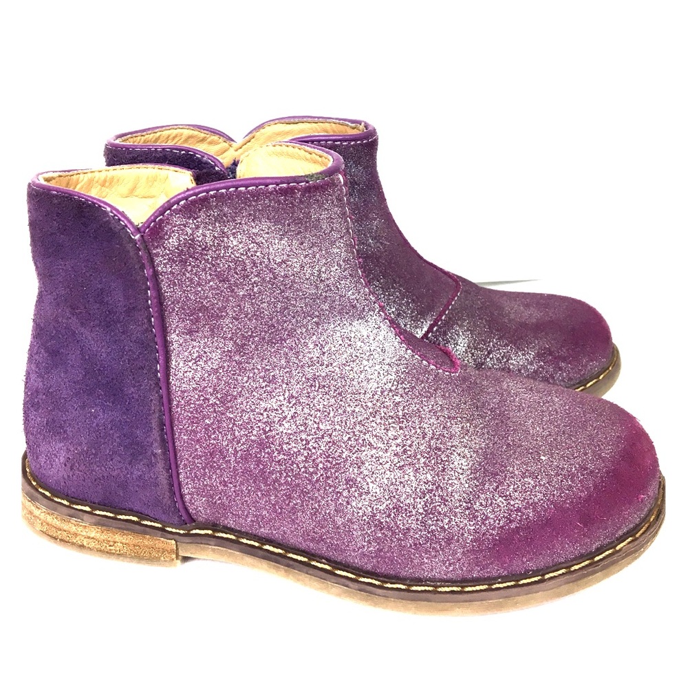 Girls Purple Ankle Boots