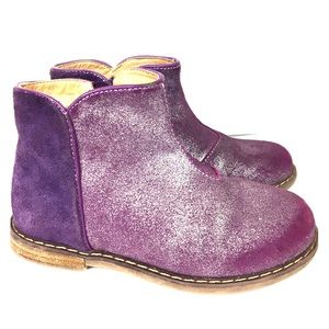 Girls Purple Ankle Boots