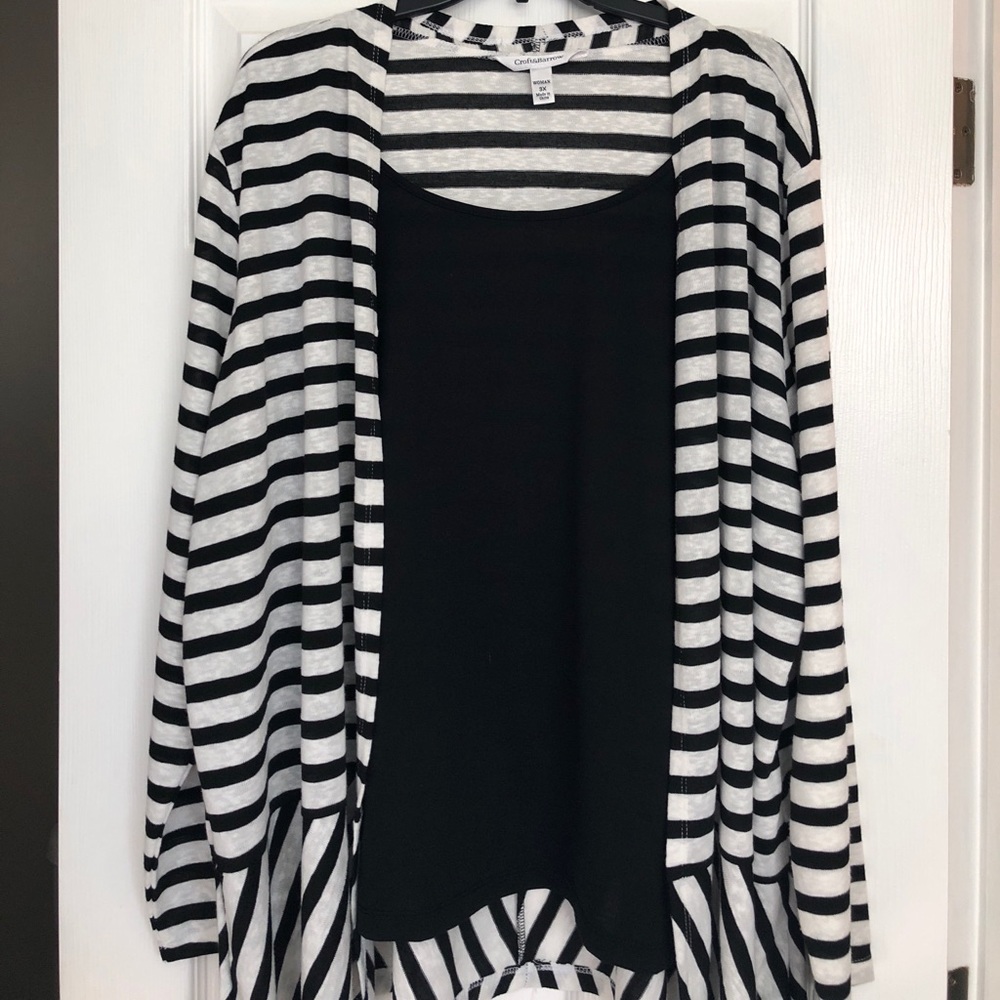 Croft & Barrow Black and White Shirt Wrap