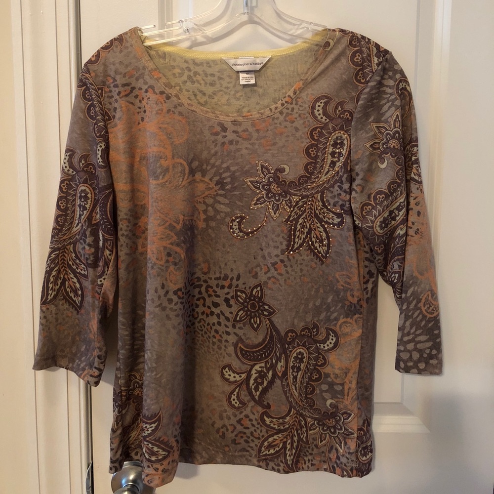 🛍 3/4 length sleeve top (M)