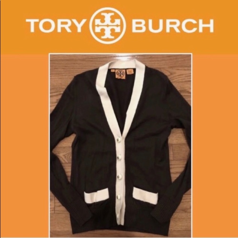 Tory Burch Chocolate Cardigan Sweater