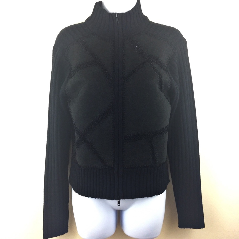 Great American Sweater Co. Patchwork Zip Sweater