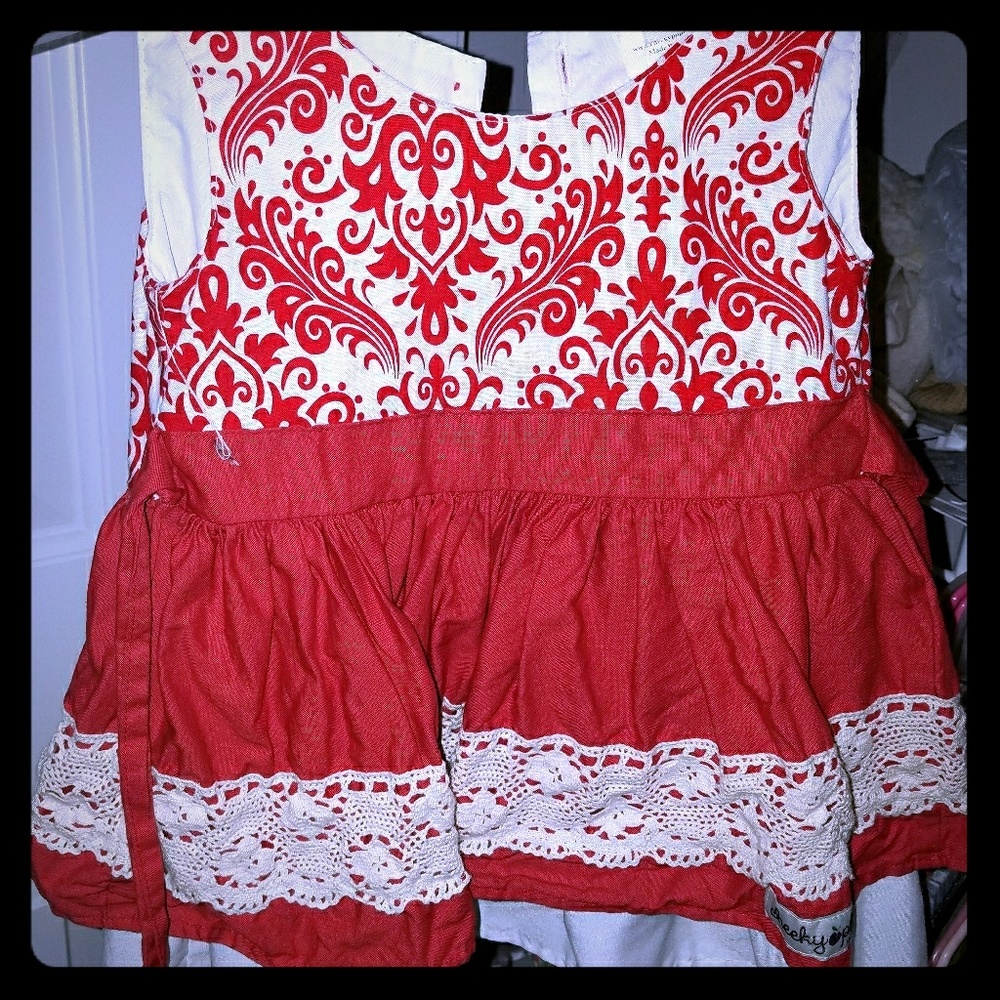 Toddler cheeky plum 12-18 month dress "let it snow