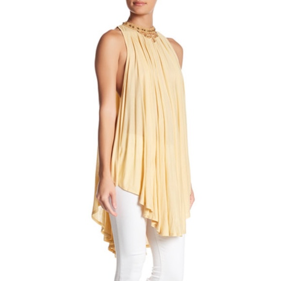free People Tops - NWT Free People Sabrina High Low Tunic in Golden
