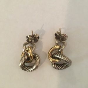 David Yurman cable dangling chain earrings