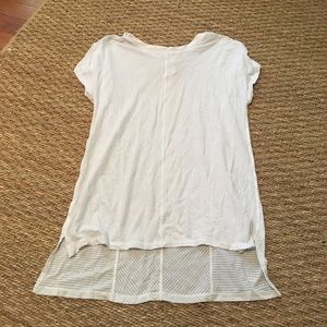 Lululemon Thin white striped top