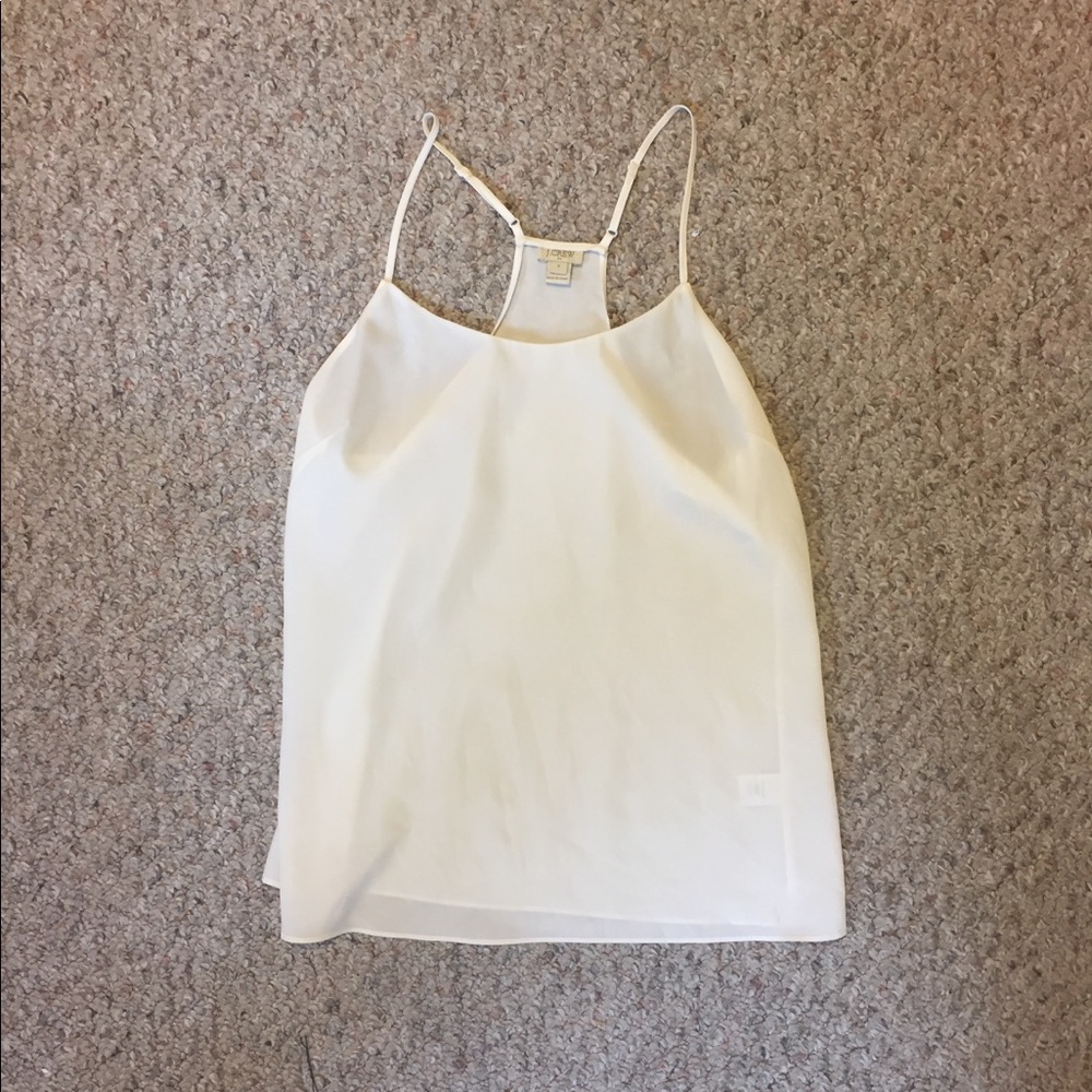 White silky cami