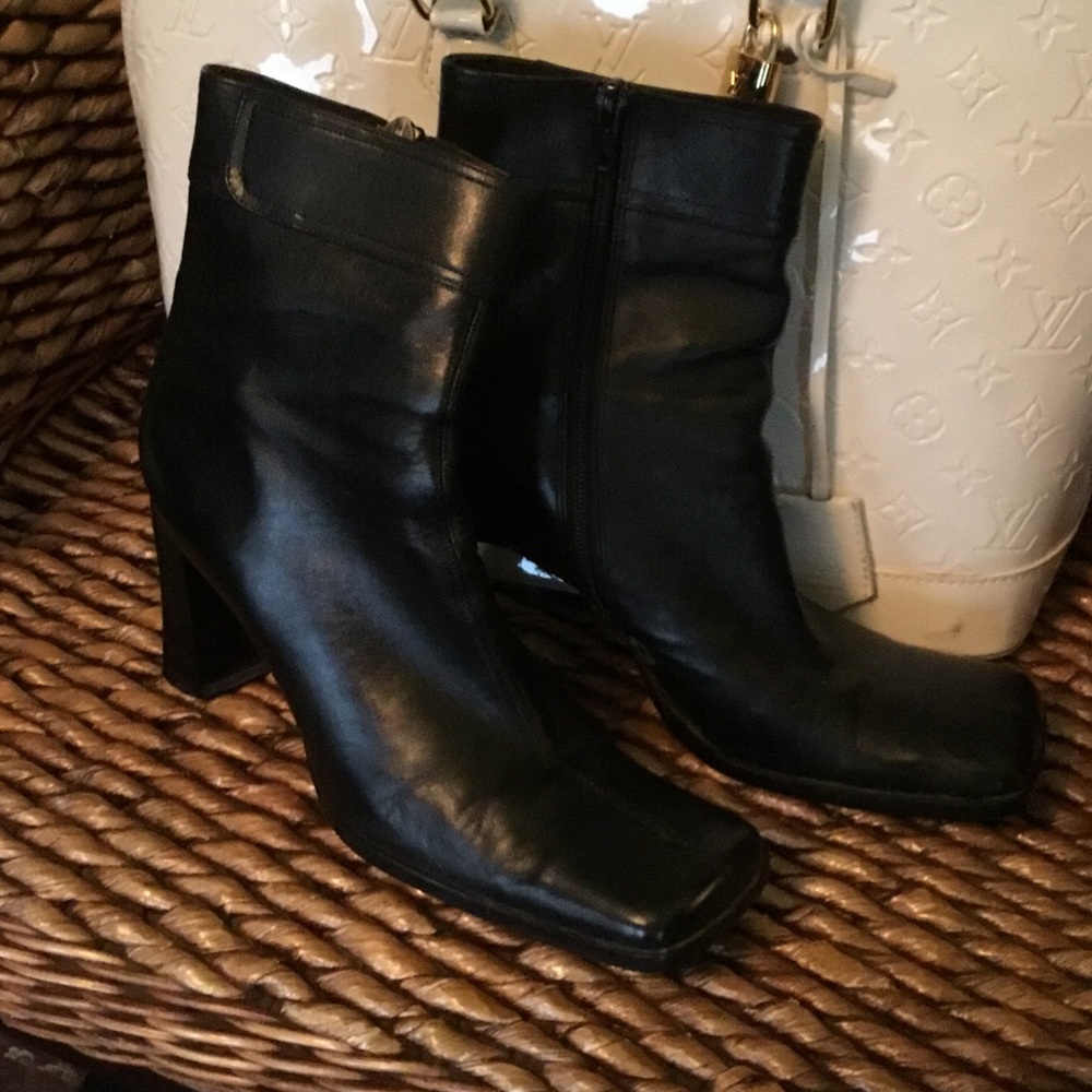 Black ankle boots
