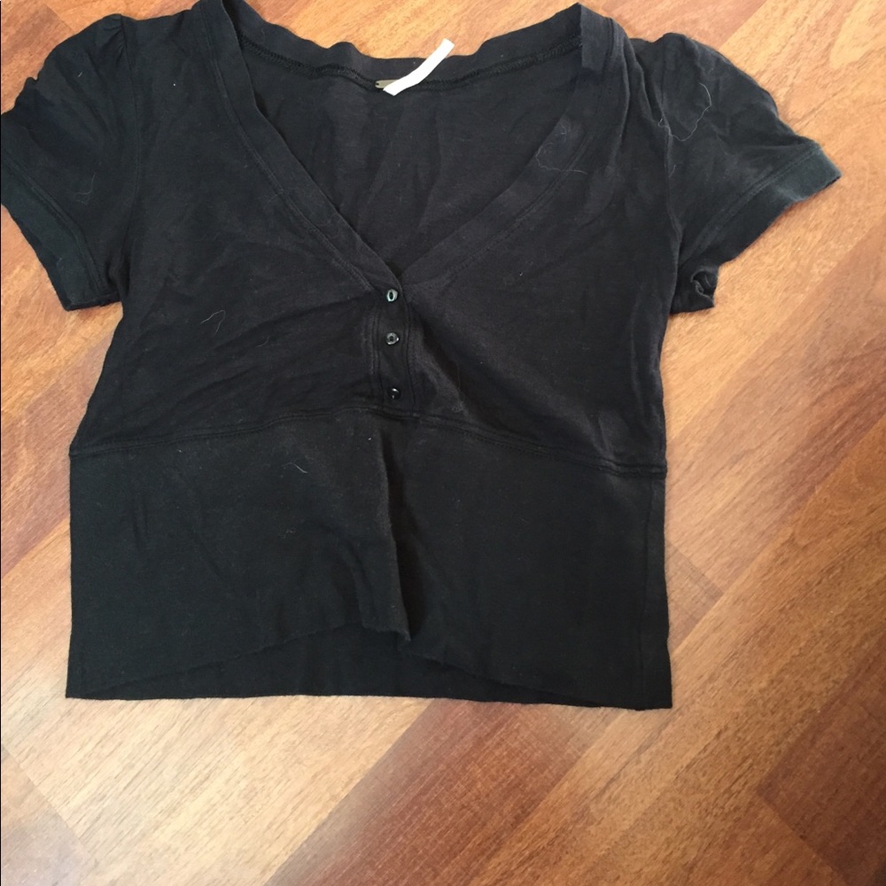 Black free people crop top