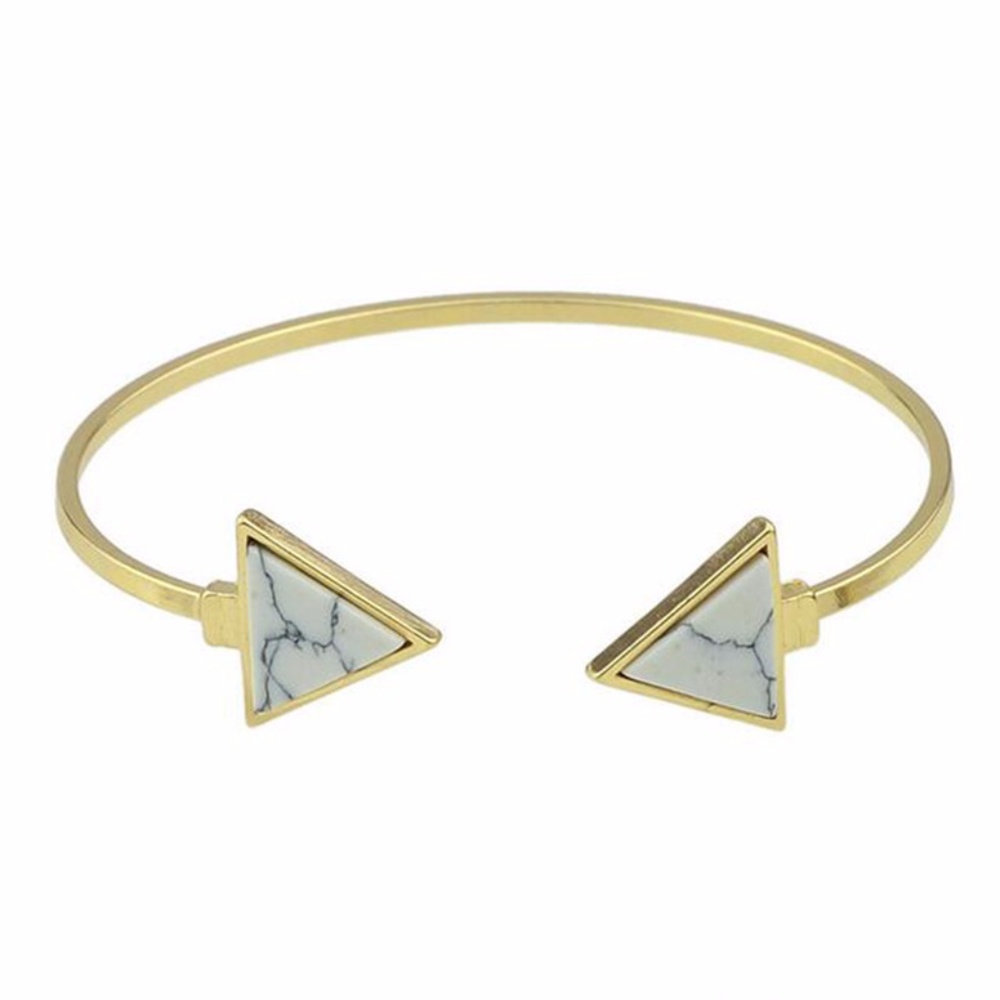 🎉HP🎉Gold toned double marble ended bracelet cuff - Picture 3 of 3