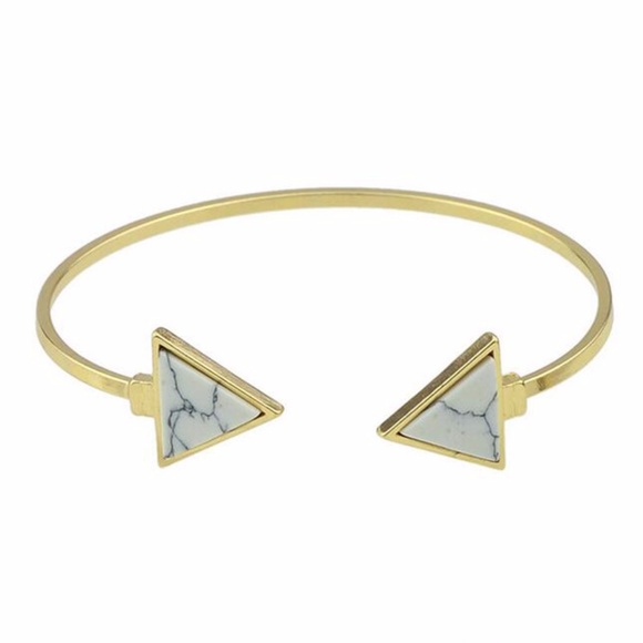 ๐HP๐Gold toned double marble ended bracelet cuff - Picture 3 of 3