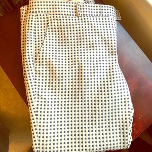 Stunning lined navy polka dot capris