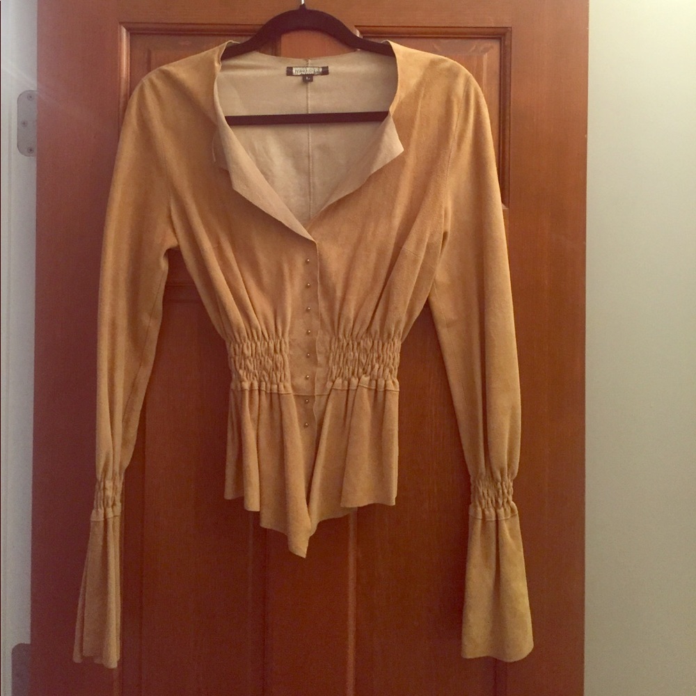 Gorgeous leather Rozae Nichols shirt/jacket!