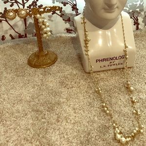Gold pearl j.crew jewelry lot