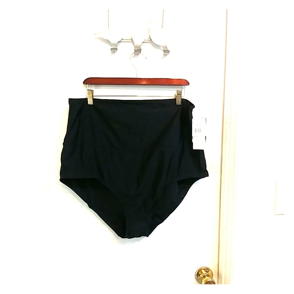 👙Black Plus Size High Waisted Bikini Bottom 👙
