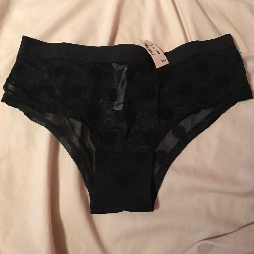 NWT mesh polkadot undies